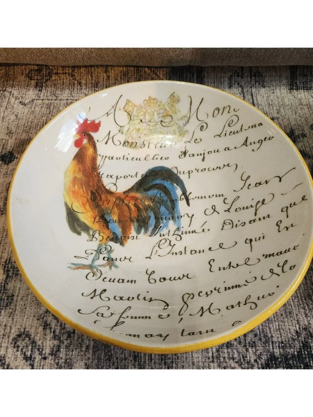 Williams Sonoma Made In Italy 2-10 Inch Rooster Pasta Bowls